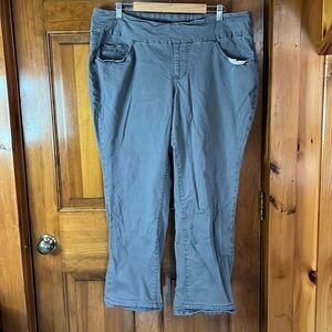 JAG Jeans Gray High Rise Straight Leg Pull On Size 20W